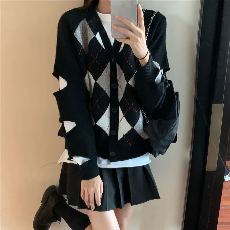 Женский винтажный вязаный кардиган пальто на осень и зиму | Куртки