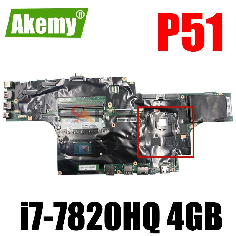 

Akemy для Lenovo Thinkpad P51 Материнская плата ноутбука процессор i7-7820HQ GPU 4 Гб Проверка прошла успешно FRU 01AV362 01AV361 01AV363 01AV373 01AV371