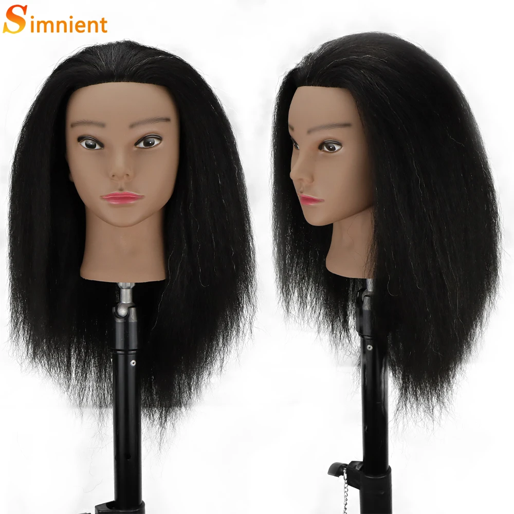 Afro Mannequin Heads Mannequin for Hairstyles 100% Humhair Wig Heads for Hairdressers Hair for Dolls Good Header Hair Salon Wigs