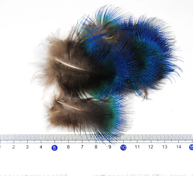 25 шт. маленький 2-3 &quotмухобойка павлиньи перья синий орошающийся тело оперение