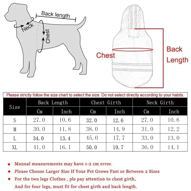 

Outdoor Puppy Pet Raincoat Cute Pet Jumpsuit Reflective S-XL Rain Coat Mulit Colors Fashion Pet Dog Waterproof Clothes Raincoat