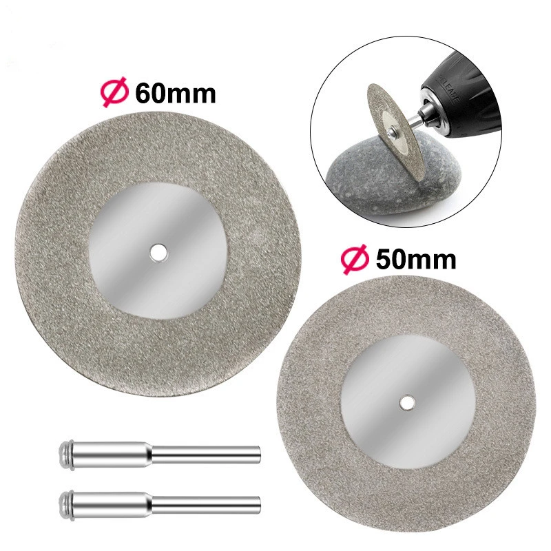

40/50/60mm Diamond Grinding Wheel Metal Cutting Disc Slice Dremel Accessories For Dremel Rotary Tool With 1 Arbor Shaft