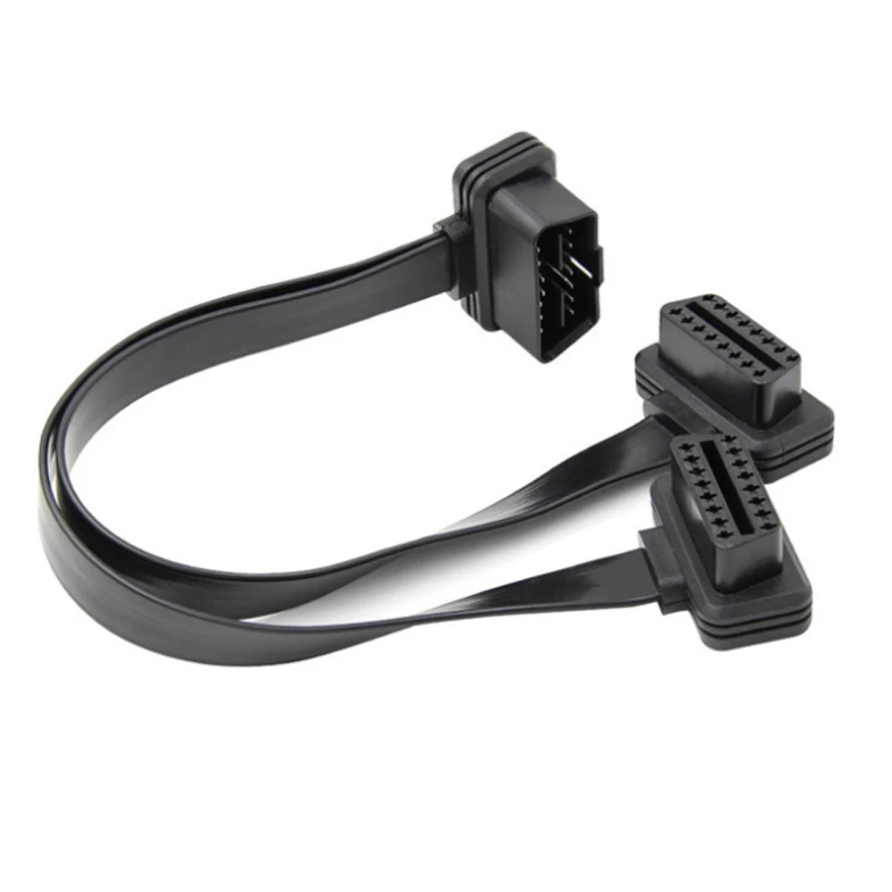 Двойной Женский Y сплиттер локоть 16Pin OBD 2 удлинитель для головок ODB OBD2 кабель 16 Pin