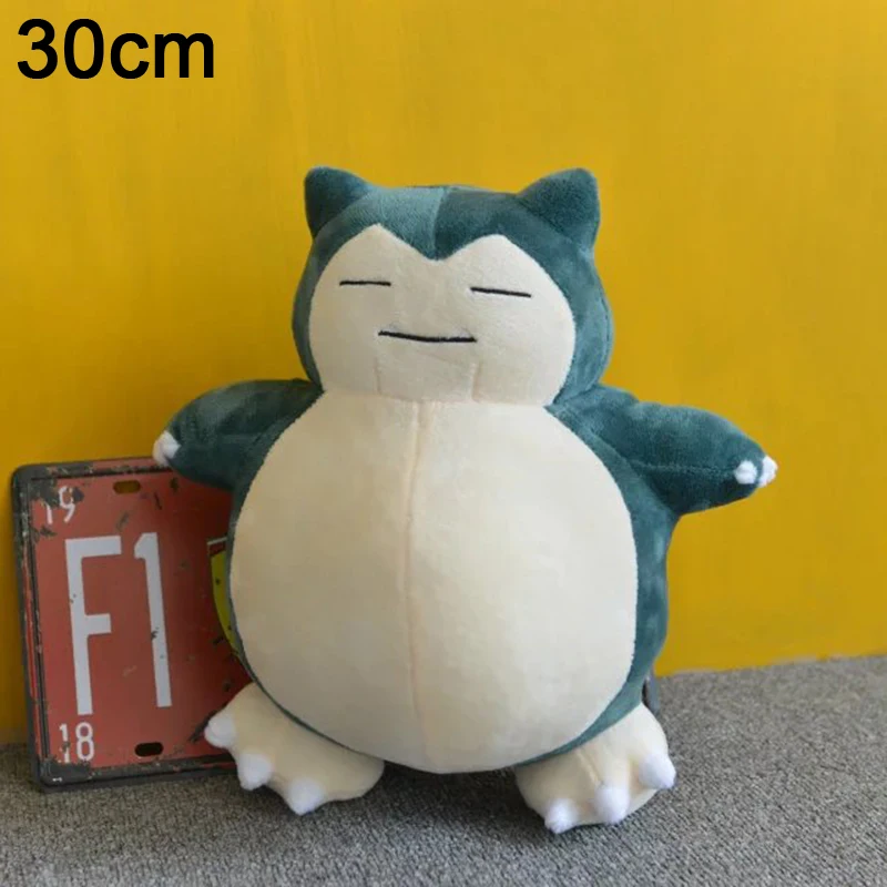 Пикачу Jigglypuff чармандер Сквиртл плюшевые игрушки милый захват машина кукла для детей подарок на день рождения год аниме мягкий - Цвет: 30cm Snorlax