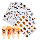 3D наклейка для ногтей, эротическое абстрактное лицо, животное, Слайдеры для ногтей, буква России, Декоративные самоклеящиеся наклейки, аксессуары для дизайна ногтей