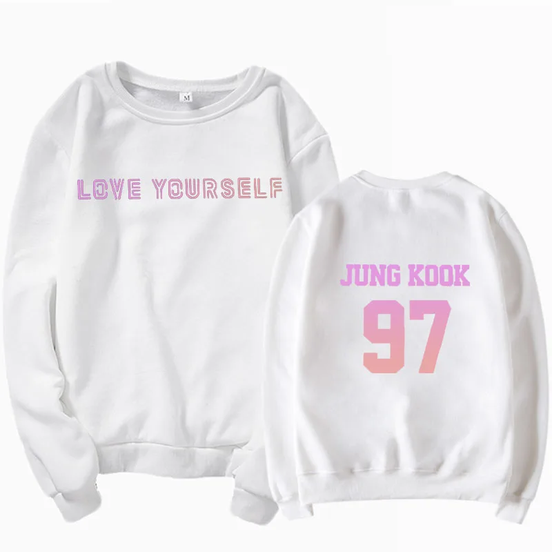 love yourself bangtan boys hoodie sweatshirt korean capless cotton hoody clothes Jung Kook 97 suga Unisex k-pop sweatshirts