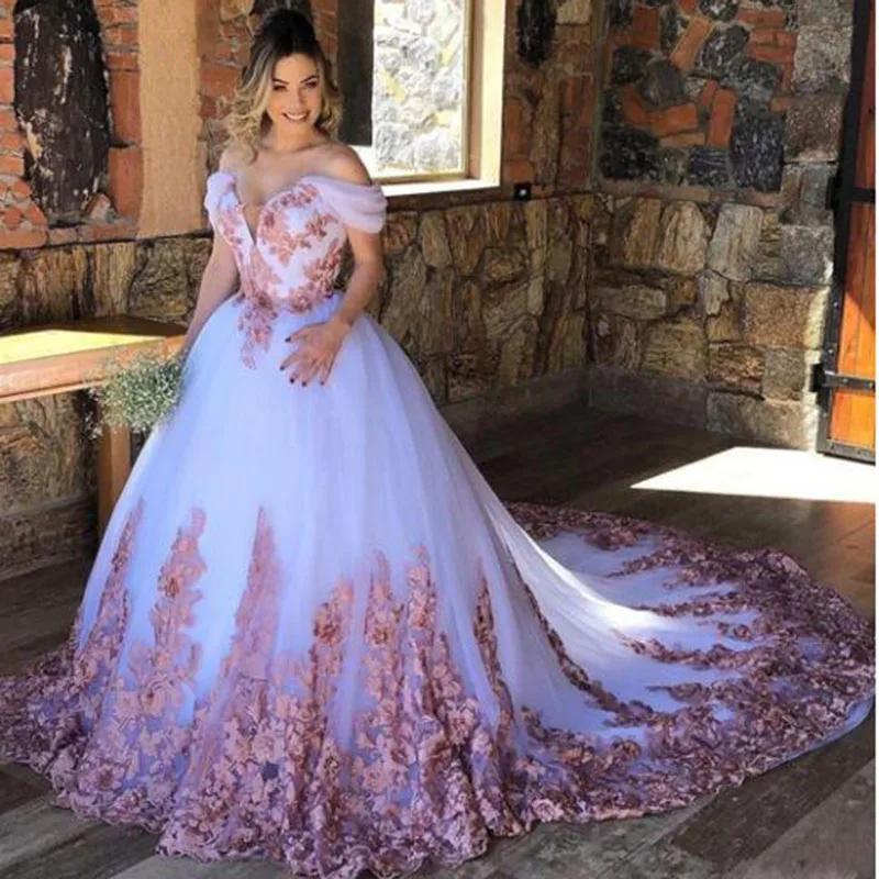 

Арабское платье для выпускного вечера, бальное платье с открытыми плечами, официальное вечернее платье, розовое кружевное платье с апплика...