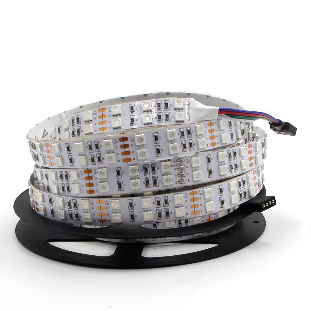 DC 12V 24V 5 м Двухрядные светодиодные прожекторы RGBW светодиодный полосы светильник