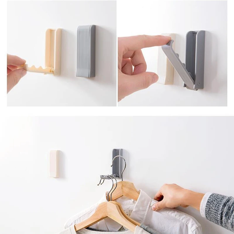 Практичный складной дверной крючок бытовые Невидимые для пальто держатель
