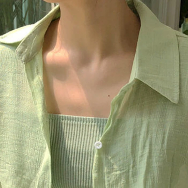 

Blouse Womens Summer White Solid Students Women Casual Korean Loose Full Sleeve Plus Size Bf Rash Guard Simple 2020 Large New