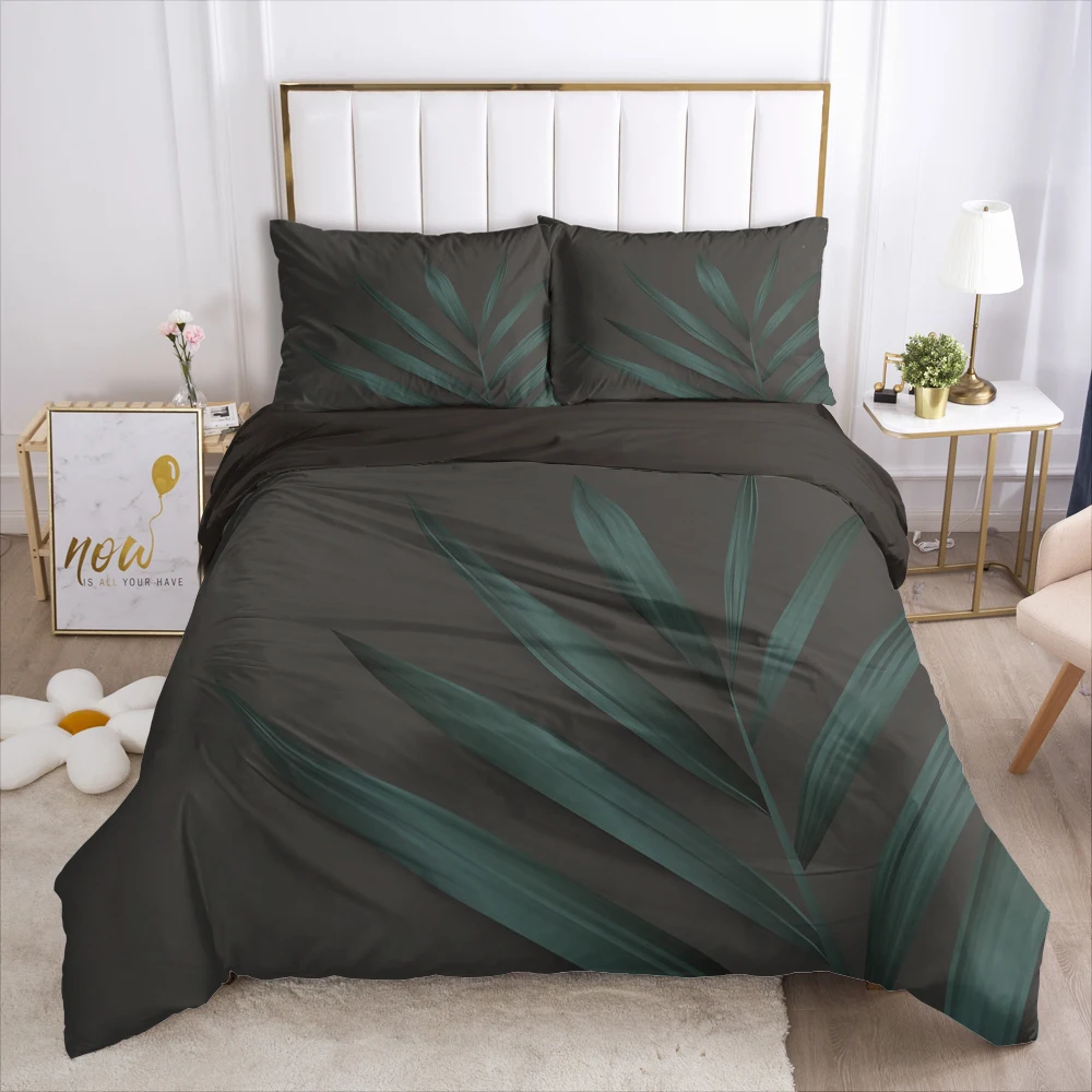 

3D Bedding Set Europe Queen Duvet Cover Set 2-3PCS Quilt Case Pillowcases Nordic Black Bedclothes Customize any size design