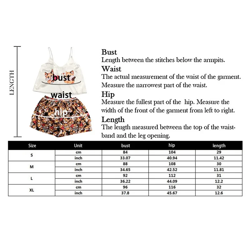 

2020 Cartoon Print Lovely Sleepwear Summer V Neck Sexy Pyjamas Women Spaghetti Strap Loose Pyjama Satin Femme Home Suit Girl