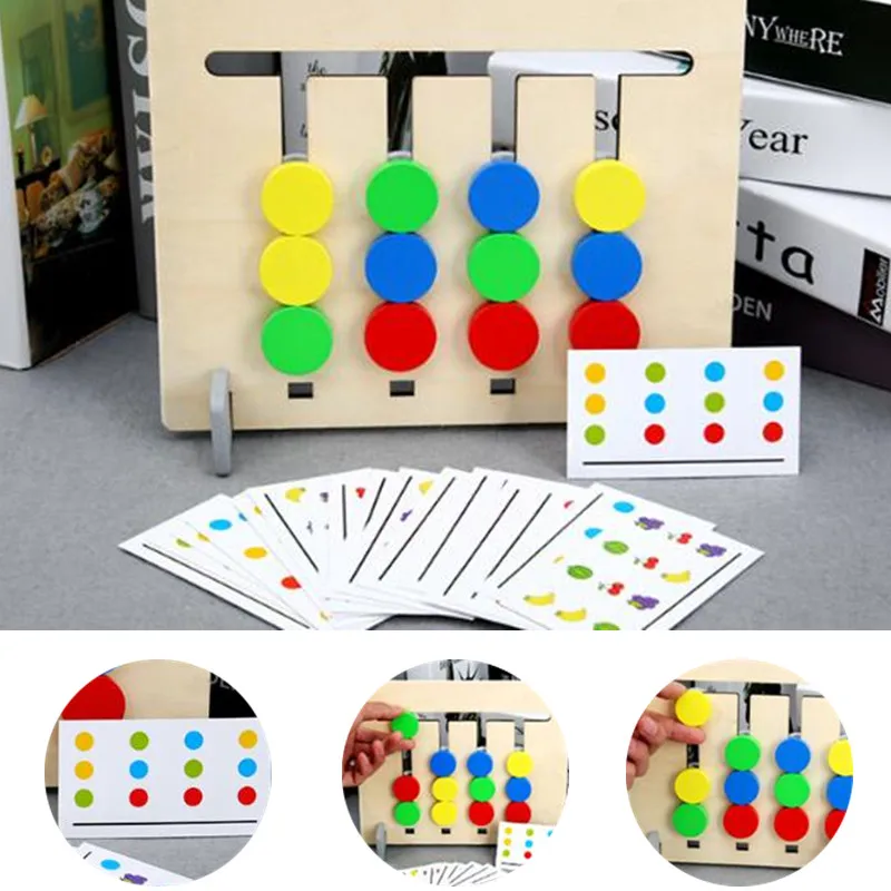 Фруктовая игрушка деревянная детская логическая развивающая четыре цвета