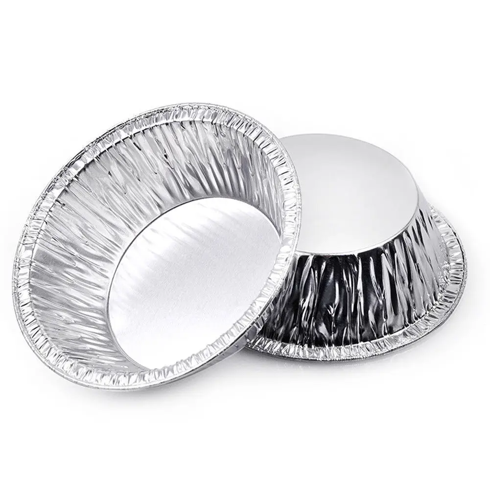 

100pcs Nonstick Aluminum Foil Egg Tart Mold Disposable Tart Pan Cupcake Muffin Baking Cup Tartlets Pans Pudding Bake Plate Tin