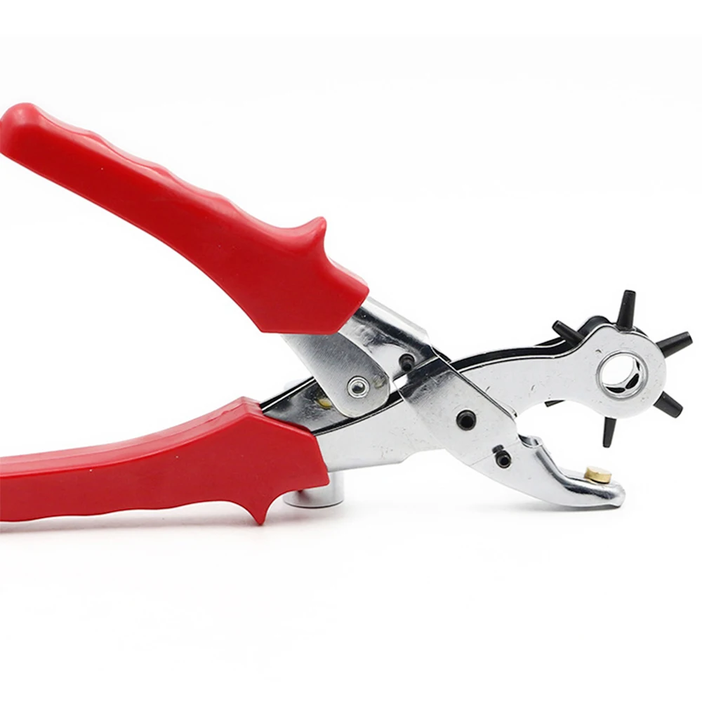 

Leather Belt Hole Punch Plier Eyelet Puncher Revolve Sewing Machine Bag Setter Tool Watchband Strap Household leathercraft