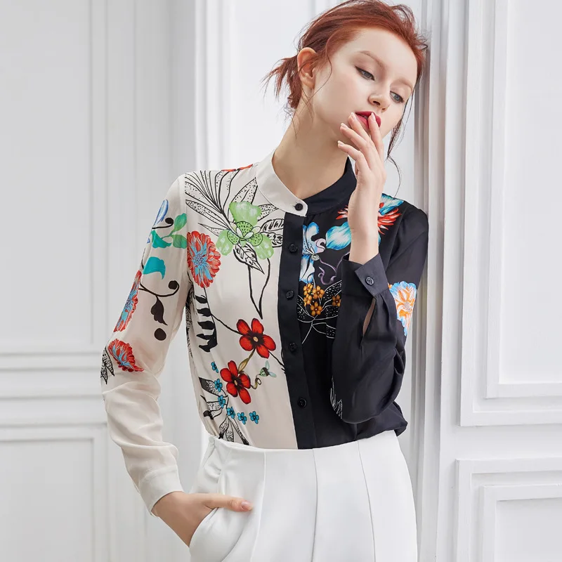 

Silk Blouse Spring Real Autumn Shirt Korean Womens Tops and Blouses Women Clothes 2020 Blusa Feminina ML19305 YY2926
