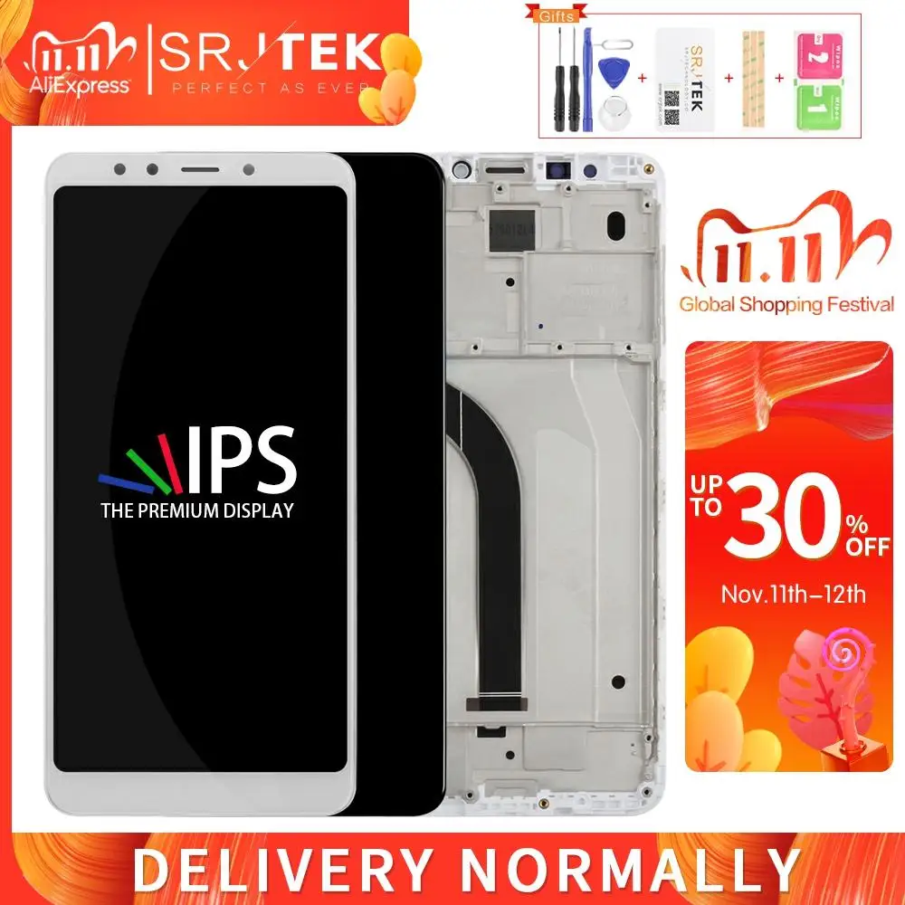 ЖК дисплей Srjtek для Xiaomi Redmi 5 матричный сенсорный экран датчик дигитайзер полная