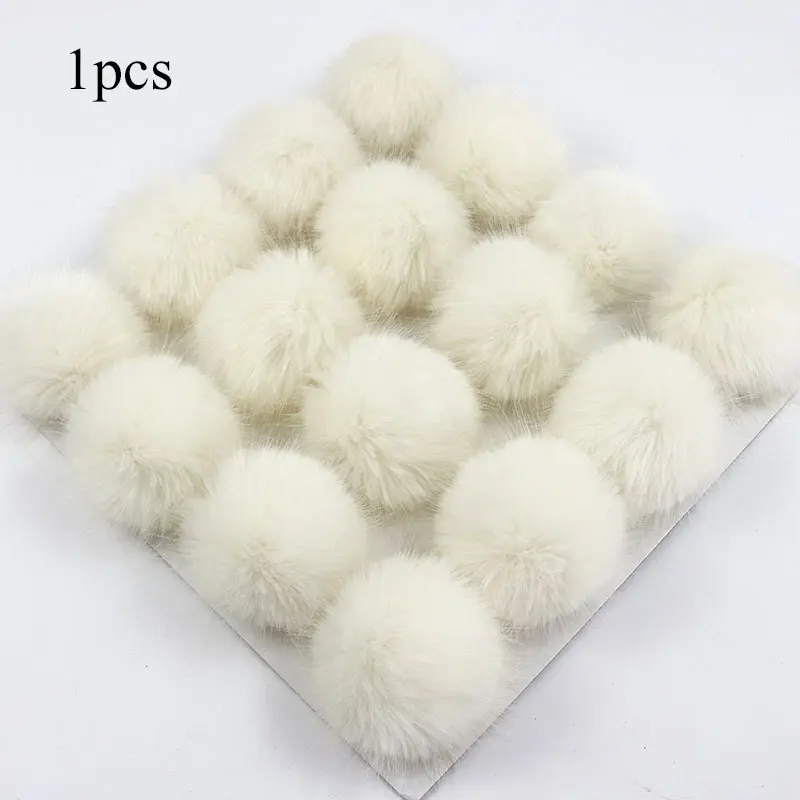 Женская шапка с помпоном из разноцветного лисьего меха Меховые помпоны для шапки