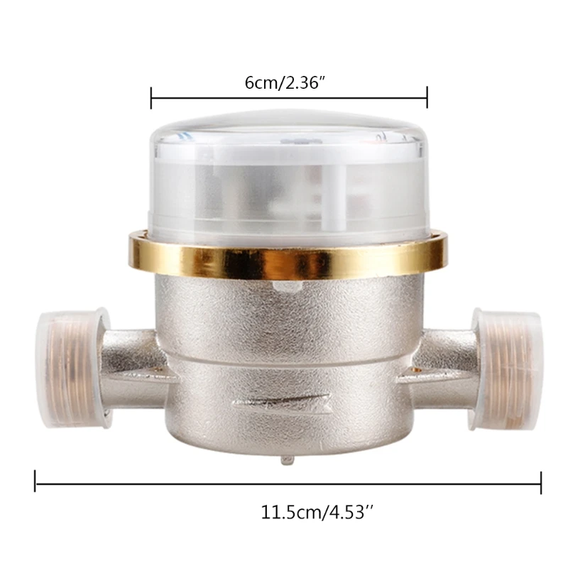 

Water Meter Mechanical Rotary Wing 0-40 Cold E-TYPE 1/2" - 3/4" Qn 2.5m3/h Precision 0.0001m3 with All Copper Connector