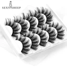 Ресницы 3D из искусственной норки SEXYSHEEP, густые накладные ресницы ручной работы, объемные мягкие искусственная норка, 5 пар