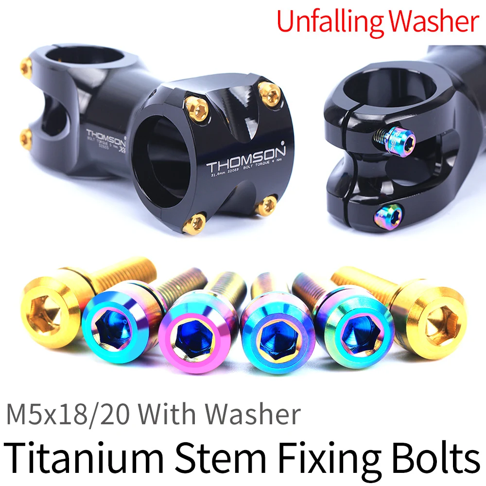 Титан сплав винтовые ролики M5x18/20 с набивкой для горного велосипеда руль