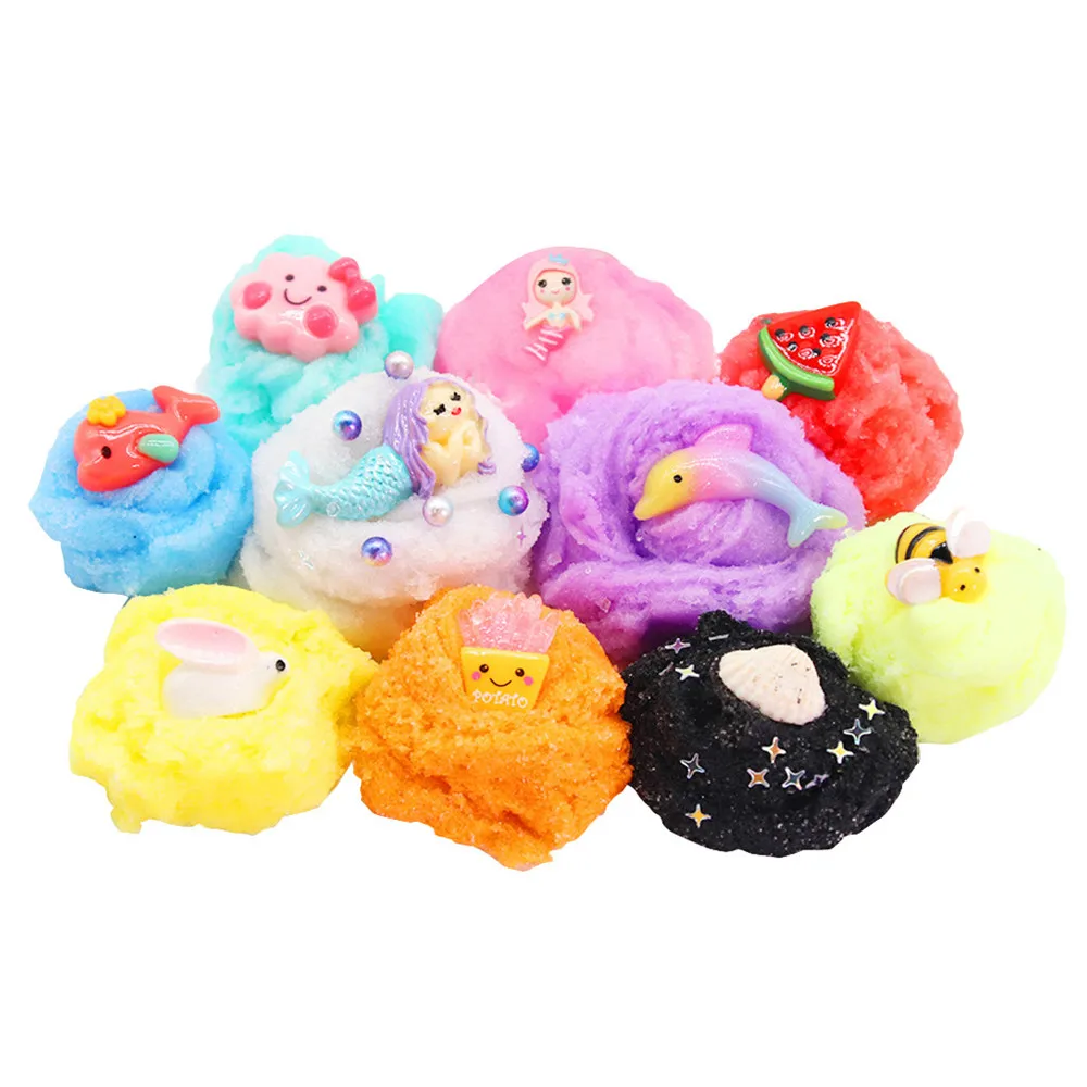 Смешивание DIY облако слизи хлопок грязь Кристалл моделирование глина