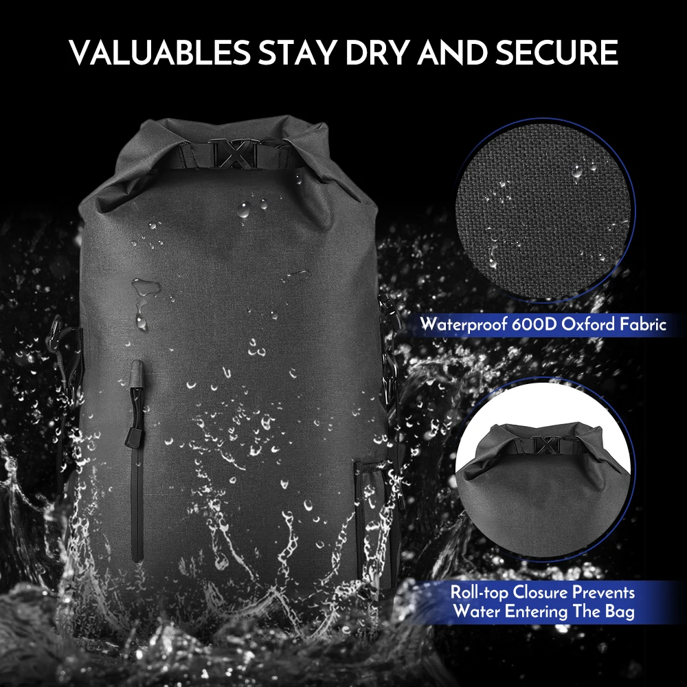 Водонепроницаемая сумка для плавания 20 л рафтинга каякинга реки треккинга