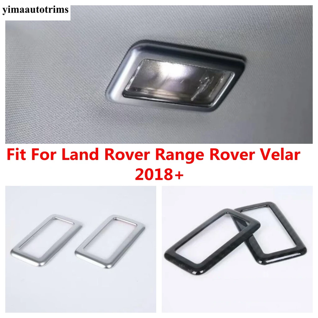 

Roof Reading Lights Lamp Frame Cover Trim Carbon Fiber / Matte Accessories Interior For Land Rover Range Rover Velar 2018 - 2022