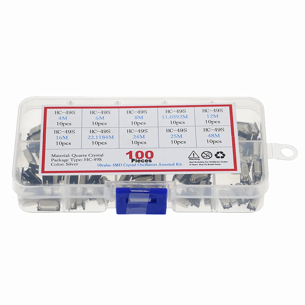 Кварцевый резонатор HC-49S SMD Crystal 10 значений комплект для осциллятора 4 МГц 6 8 12 16 24 25