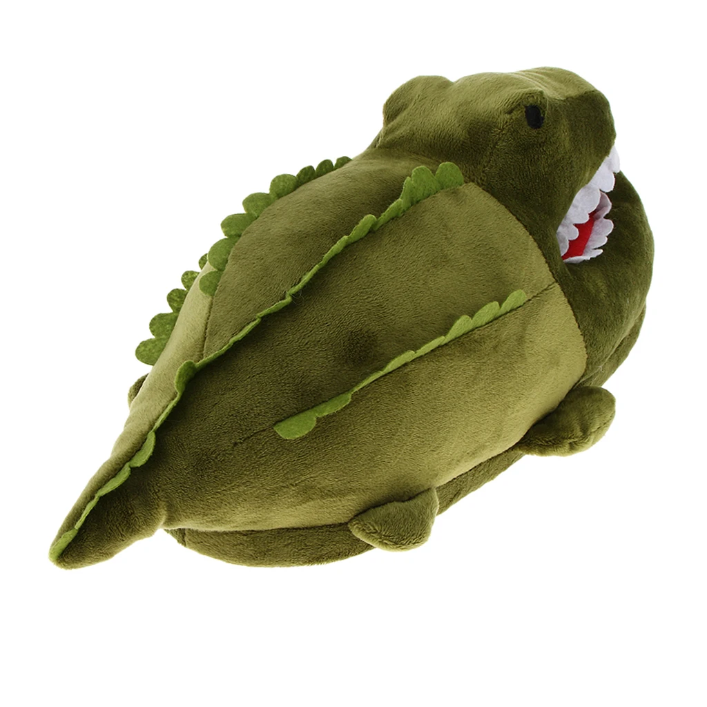 

Fuzzy Cute Plush Crocodile Slippers Cozy Animal Winter Floor House Shoes
