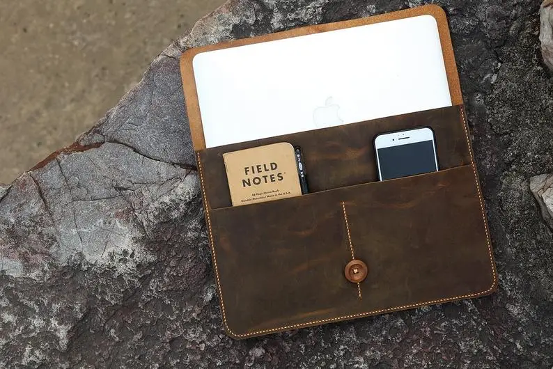 Винтажный чехол из натуральной кожи для ноутбука нового 12 &quot/Air 11&quot 13 &quot/Pro retina