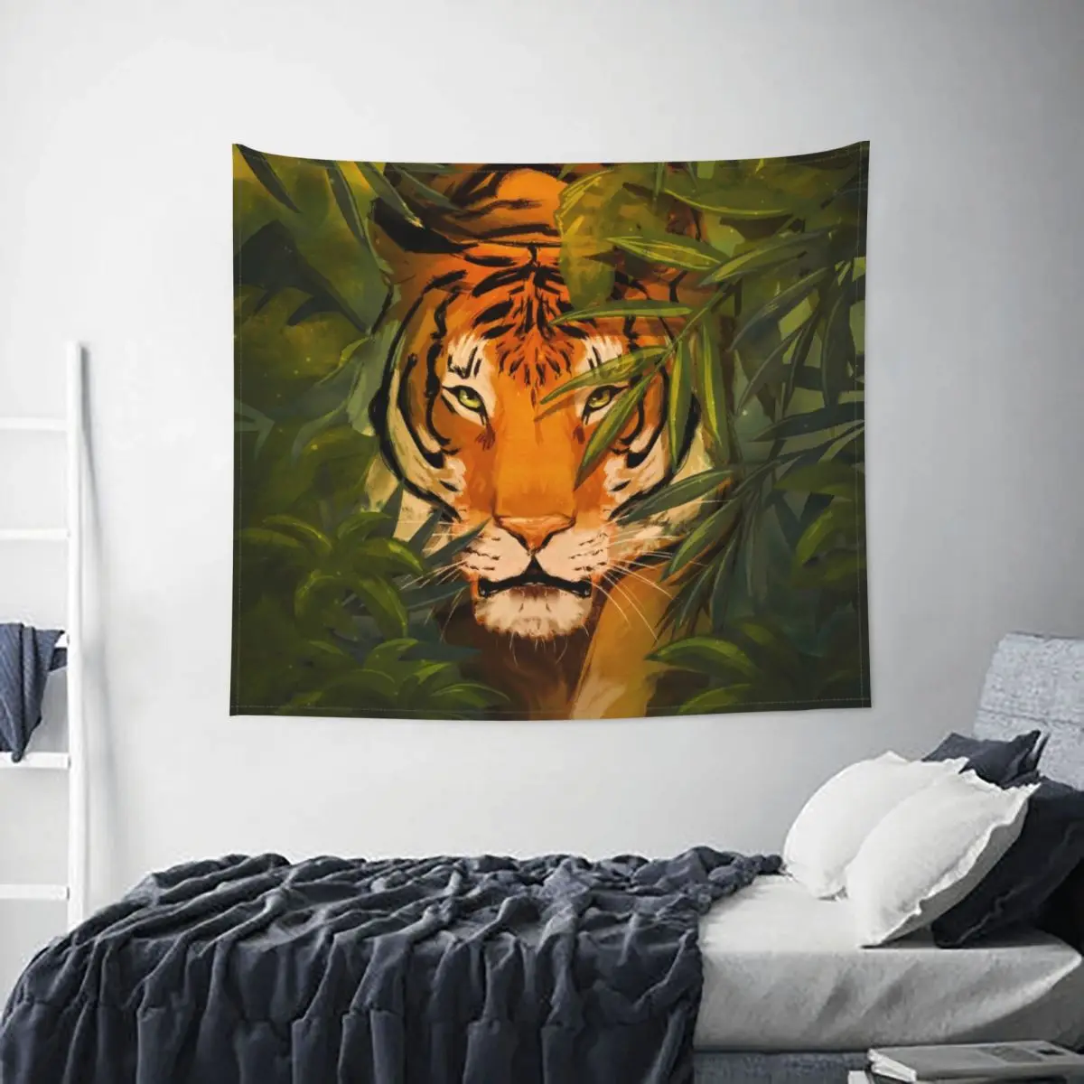 King Of The Jungle Tiger Tapestry Wall Hanging Printed Polyester INS Blanket Room Home Decor Yoga Mat |
