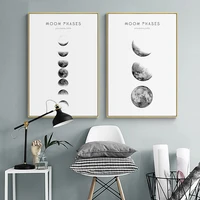 moon phase canvas posters and prints minimalist abstract painting cuadros nordic decoration wall art pictures modern home decor