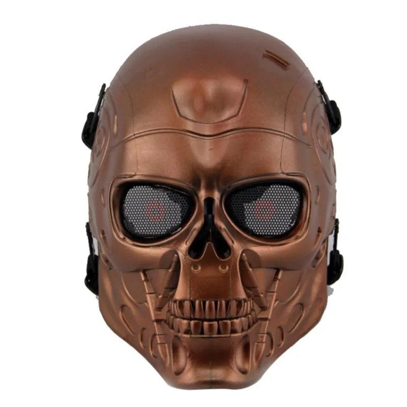 Тактическая Маска Terminator T800 с черепом сетка для страйкбола аксессуары военных игр
