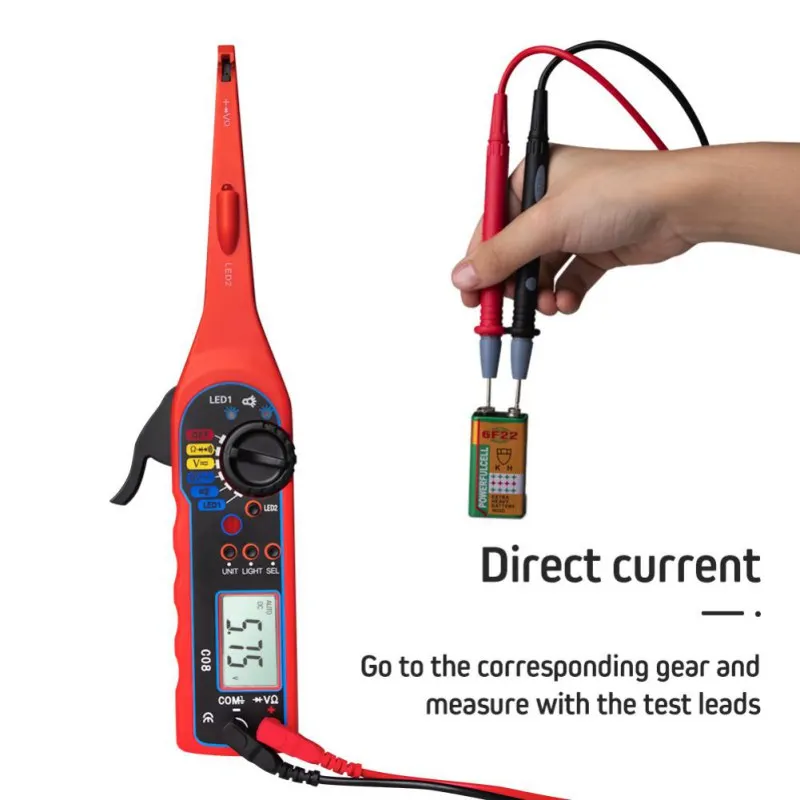 Автомобильный тестер цепи мультиметр с цифровым дисплеем для обнаружения