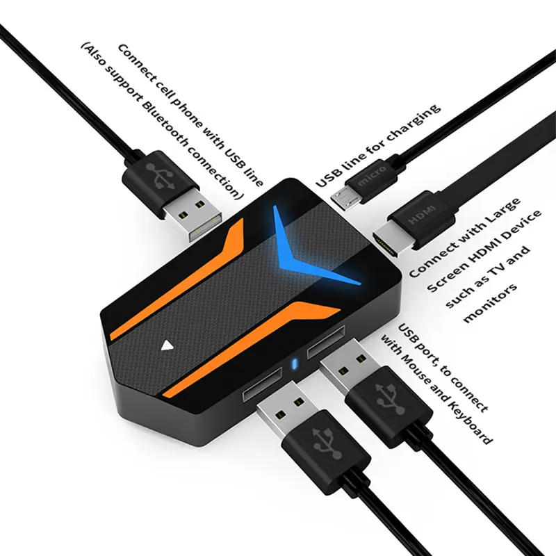 Игровой контроллер PUBG для мобильных устройств 4K USB-HDMI хаб адаптер телефонов на IOS
