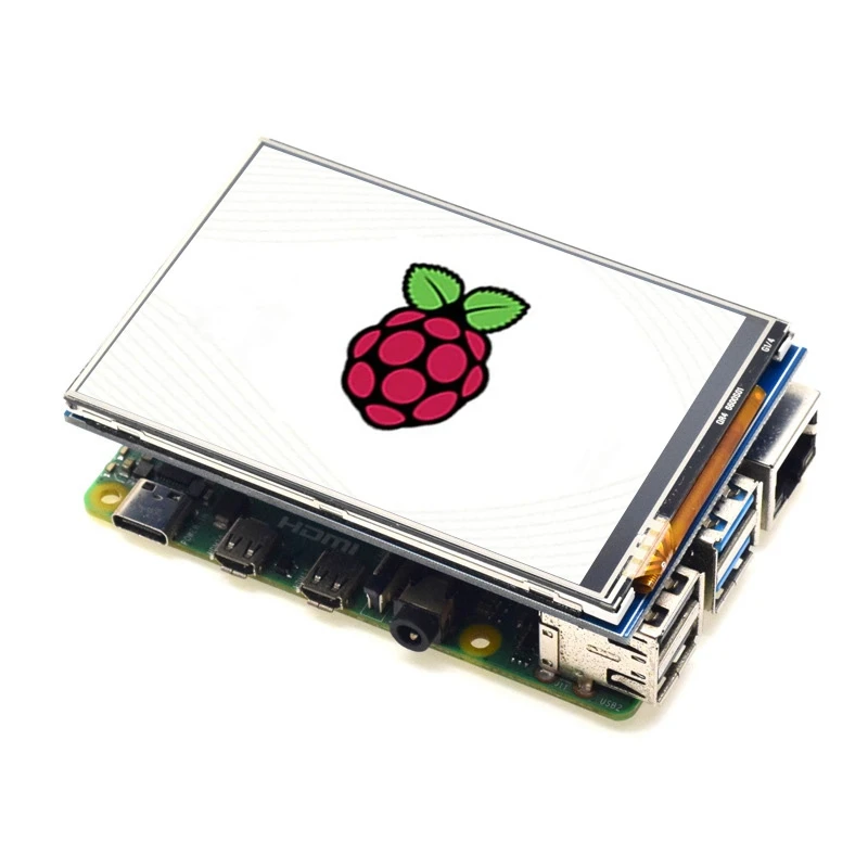 Сенсорный ЖК-дисплей для Raspberry Pi 4B 3B + 3 5 дюйма стилус чехол из АБС-пластика