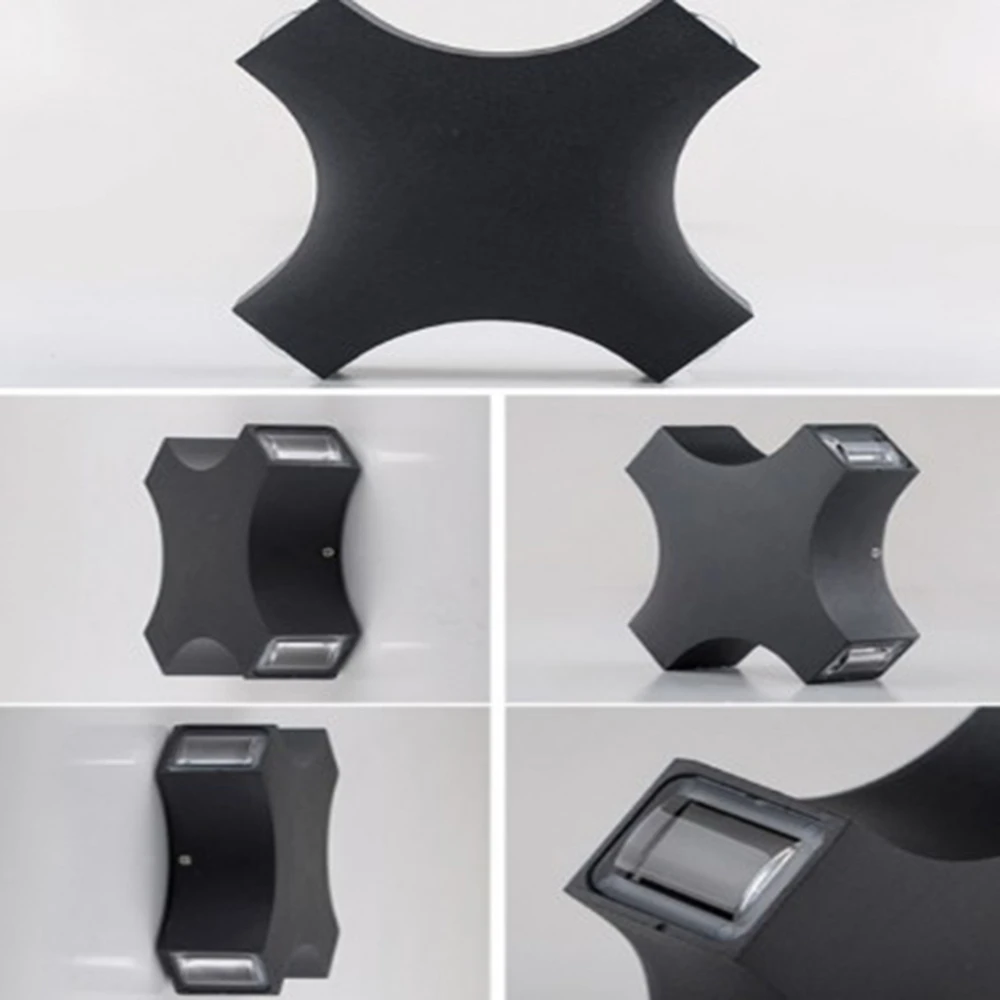 Светодиодный настенный светильник с четырьмя головками для сада 12 Вт