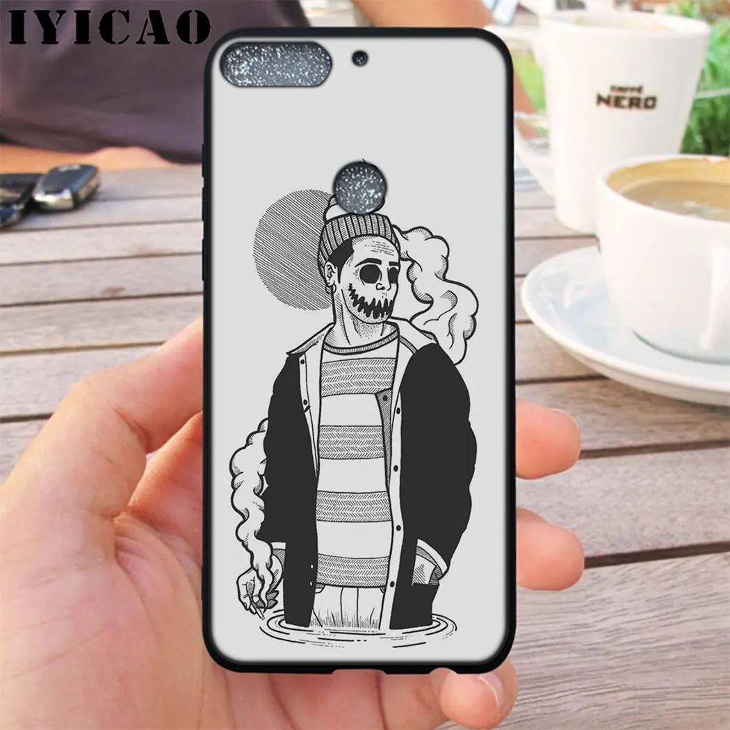 Чехол для телефона IYICAO мягкий курения Huawei Honor 6A 7A 20 9X Pro 7C 7X 8X 8C 8 9 10 Lite Note View |