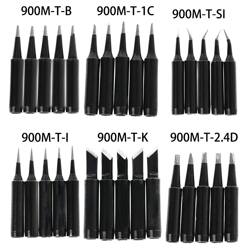 

5pcs Soldering iron tip 900M-T Metal Lead free Welding Tool Replacement