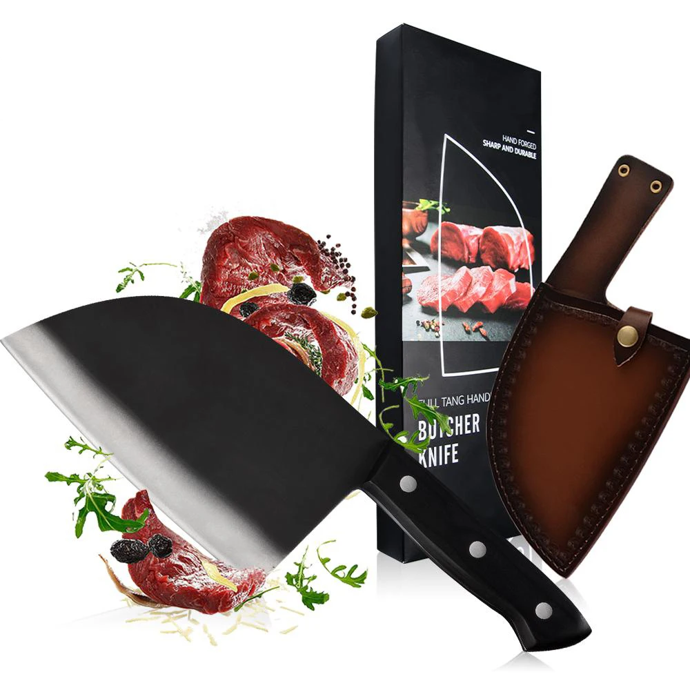 Sowoll нож для мясника шеф повара 7 дюймов Полностью Tang Мясорубка овощерезка