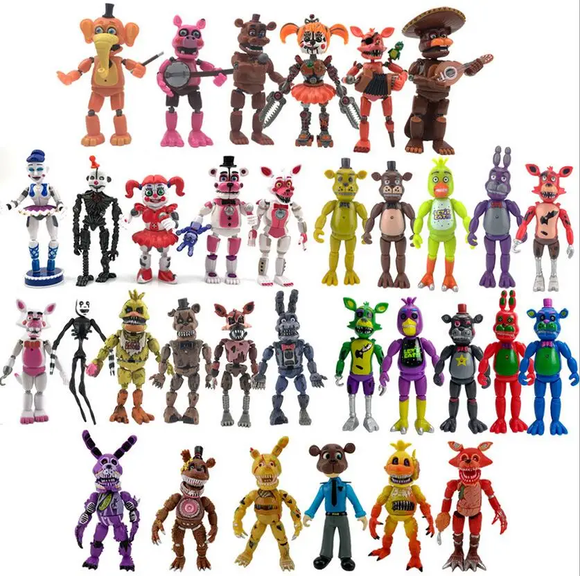 Пластик ПВХ Фредди игры фигурку с рисунком персонажей из пять ночей в Статуэтка