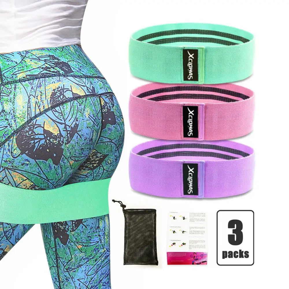 

XC LOHAS Hip Circle Fabric Resistance Bands Anti-slip Yoga Thigh Butt Squat Fitness Training Rubber Workout Exercise Equipment