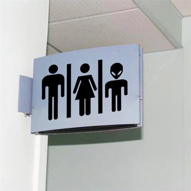 

WC Toilet Door Entrace Sign Wall Stickers Room Decoration Bathroom Wall Decal Waterproof Creative Home Decor Sticker Stickering