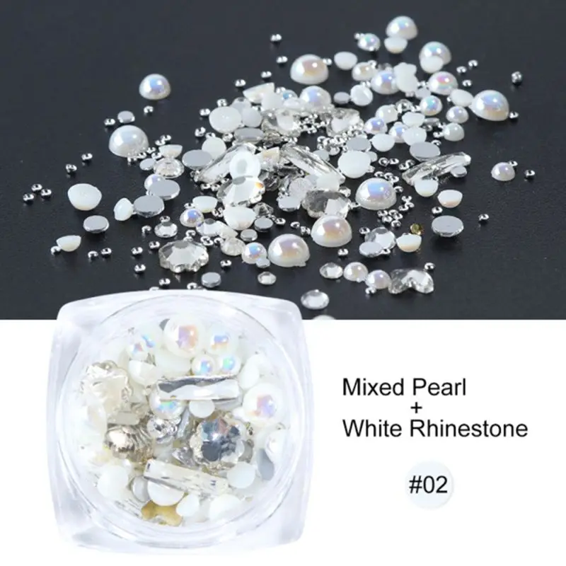 Многоформенные AB голографические стразы имитация жемчуга бусины ювелирные
