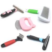 pet needle combs with non slip handle small medium dog hair brushes hair removal knotting comb grooming supplies for dogs cats