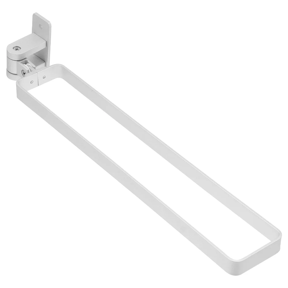 

1pc Wall-mounted Folding Storage Rack Rotatable Shelf Towel Organizer Kitchen