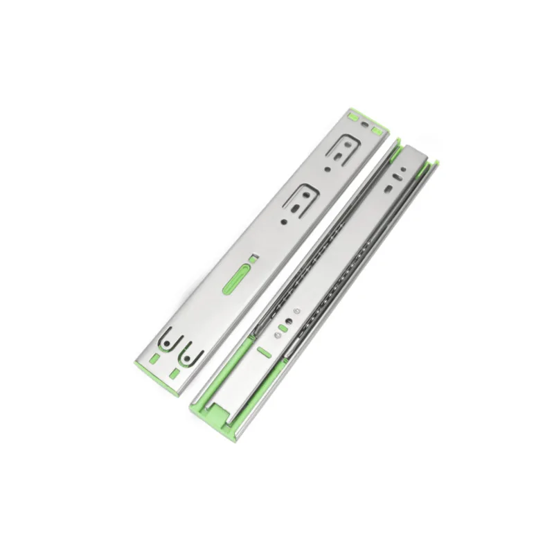 

Furniture Hardware Slide Rail Thickened Stainless Steel Damping Slide Rail Cabinet Wardrobe Drawer Drawer Slide Buffer Rail