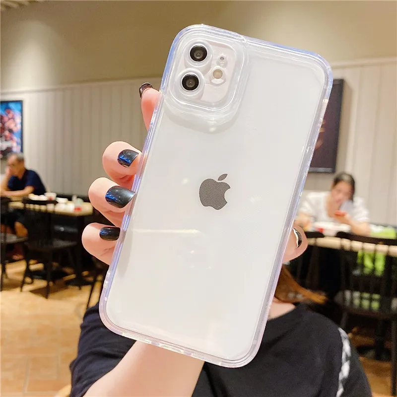 Силиконовый прозрачный чехол для iphone 6s 7 8 plus11 12 13 pro max x xs xr claro volt | Мобильные