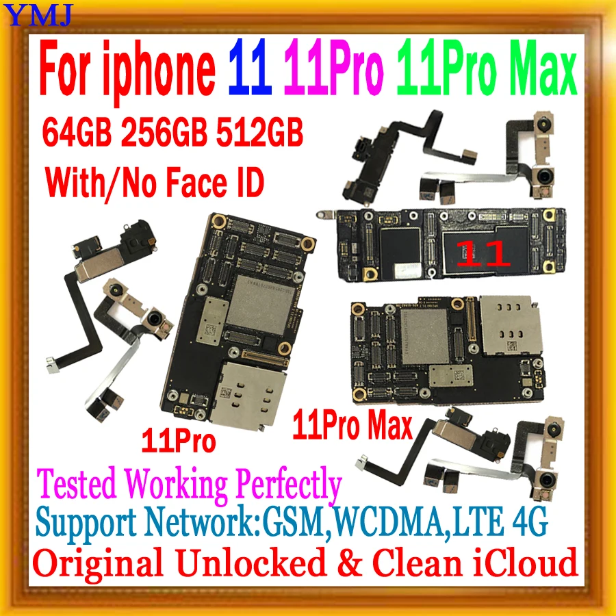 Cena Aktualizacja Wsparcia I LTE 4G Dla IPhone 7 8 Plus X XR XS Max 11 Pro Max Płyta Główna Oryginał Odblokuj Brak Płyty Logicznej Icloud 100% Testowane
